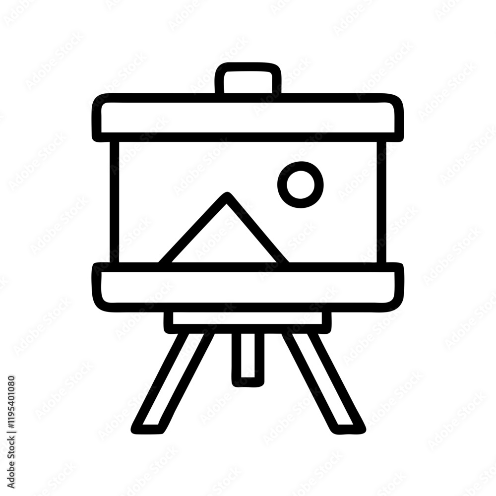artist s easel icon, artist s easel line art - simple line art of artist s easel, perfect for artist s easel logos and icons and themed design artist s easel icon, artist s easel line art - simple line art of artist s easel, perfect for artist s easel logos and icons and themed design