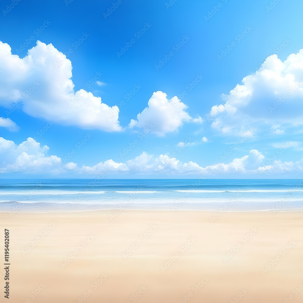 Beach Background Illustration Summer Sky Beach Background Illustration Summer Sky