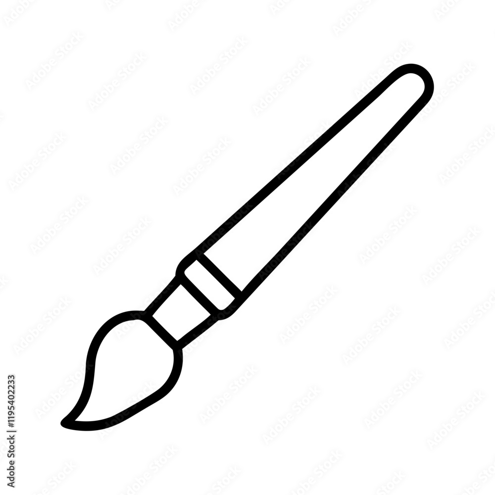 paintbrush icon, paintbrush line art - simple line art of paintbrush, perfect for paintbrush logos and icons and themed design paintbrush icon, paintbrush line art - simple line art of paintbrush, perfect for paintbrush logos and icons and themed design