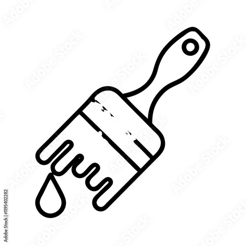 paintbrush dipped in blue paint icon