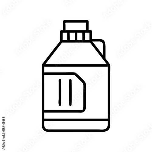 paint thinner bottle icon, paint thinner bottle line art - simple line art of paint thinner bottle, perfect for paint thinner bottle logos and icons and themed design 