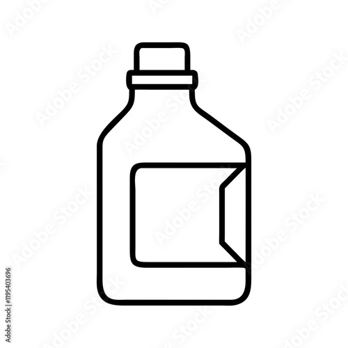 paint thinner bottle icon, paint thinner bottle line art - simple line art of paint thinner bottle, perfect for paint thinner bottle logos and icons and themed design 