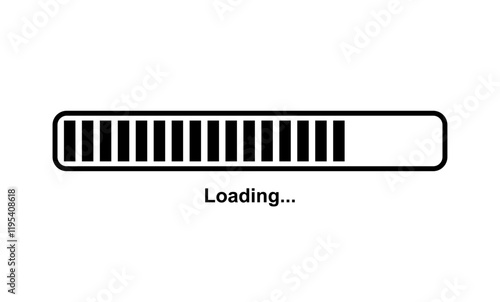loading symbol. loading bar progress waiting process. installing waiting or queue icon