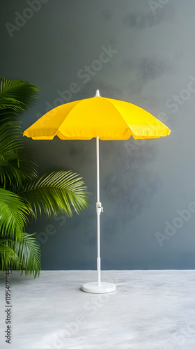 Wallpaper Mural Yellow Beach Umbrella Illustration Torontodigital.ca