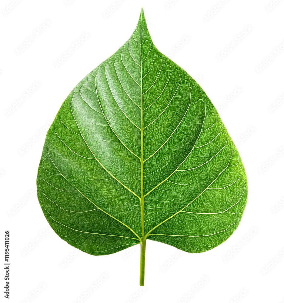 Obraz premium 緑色の葉（Green leaf on white background） 
