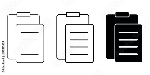 Paste from clipboard. Paste icon. Clipboard icon.  Clipboard and Paper. 