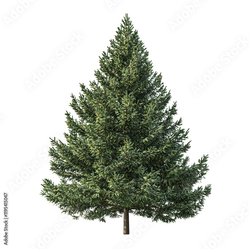 Green Pine Branch with Natural Forest Appeal Isolated on Transparent Background photo