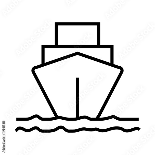 Naval Ship Icon Design