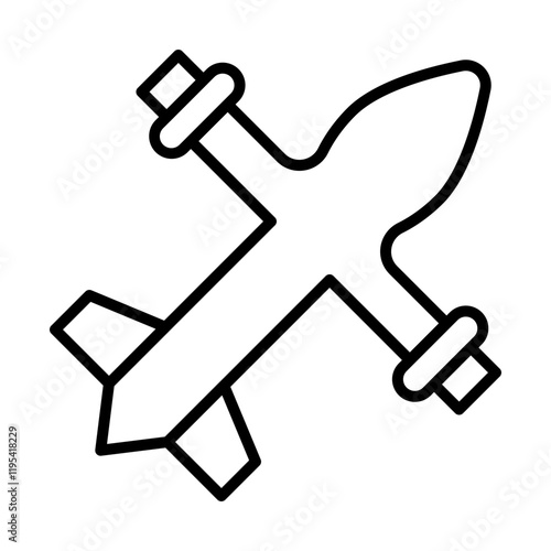 Military Drone Icon Design