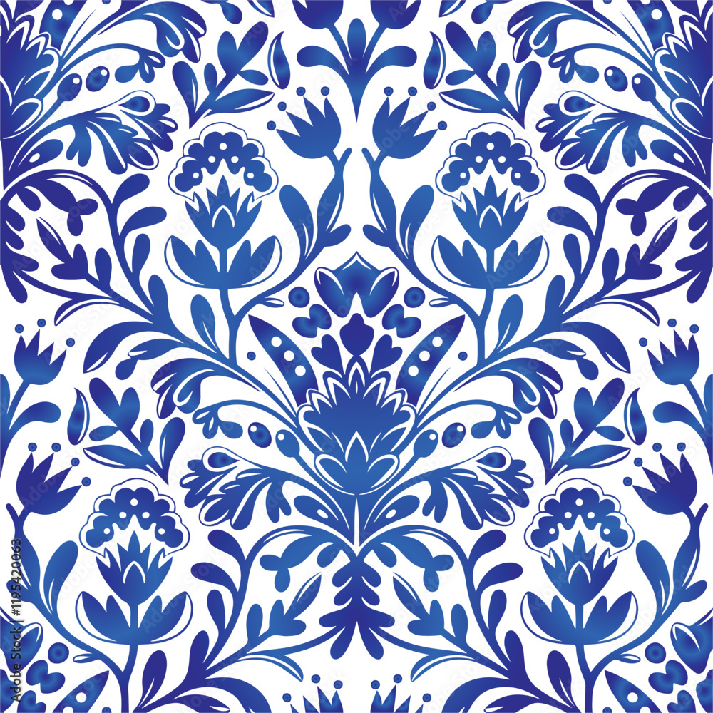 Floral seamless pattern. Flower background. Ornamental russian ethic style Floral seamless pattern. Flower background. Ornamental russian ethic style