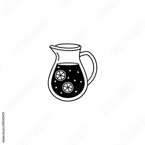 sangria pitcher icon isolated on transparent background
