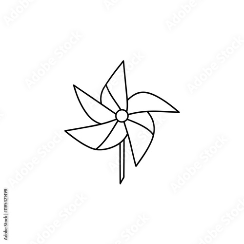 pinwheel icon isolated on transparent background
