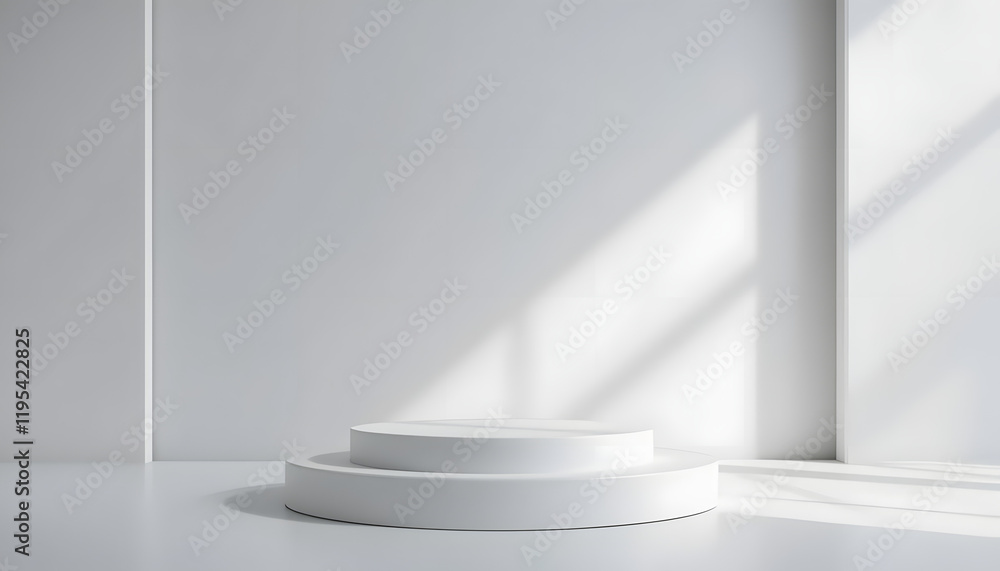 Minimal background. podium and white background for product presentation. 3d rendering illustration.
Minimal background. podium and white background for product presentation. 3d rendering illustration.