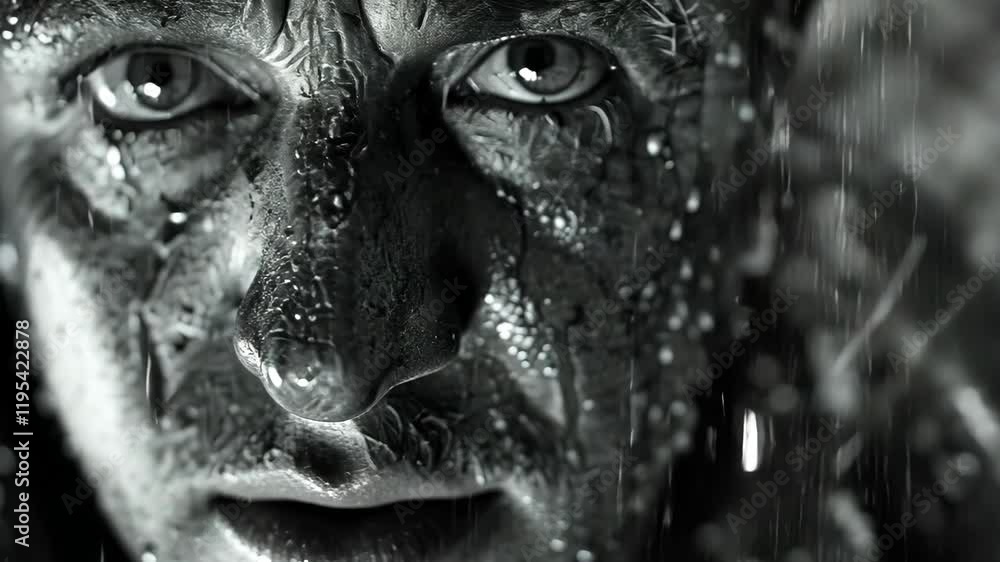 Close-up of an intense elderly man with deep expression and weathered skin, telling a story of strength and resilience over the years Close-up of an intense elderly man with deep expression and weathered skin, telling a story of strength and resilience over the years