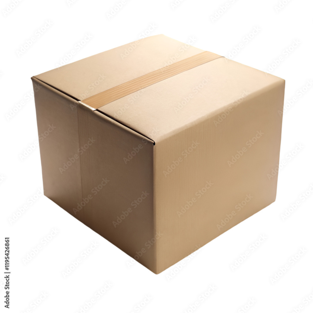 Cardboard box isolated on transparent background Cardboard box isolated on transparent background