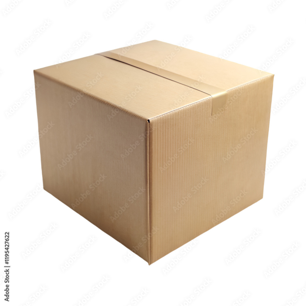 Cardboard box isolated on transparent background Cardboard box isolated on transparent background