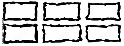 Unique hand-drawn frames suitable for creative projects or design work in various applications and styles