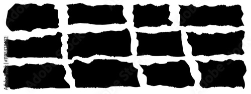 black, paper, torn, design, elements, craft, materials, abstract, art, creative, projects, pattern, graphic, supplies, visual, contrast, white, background, texture, handmade, collage, expression, deco