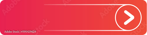 Red and orange color Web buttons flat design template with color gradient and thin line outline style..