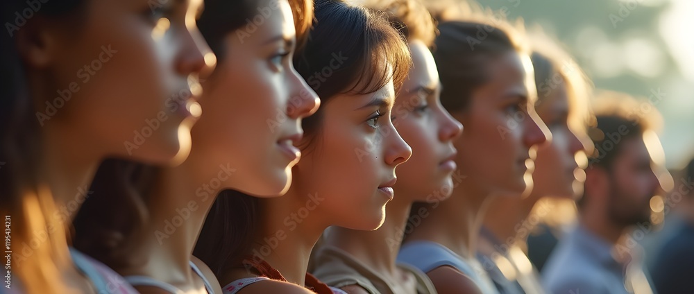 Fototapeta premium Group of Women Smiling Outdoors in Natural Light