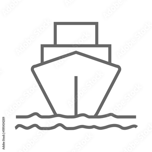 Naval Ship Icon Design