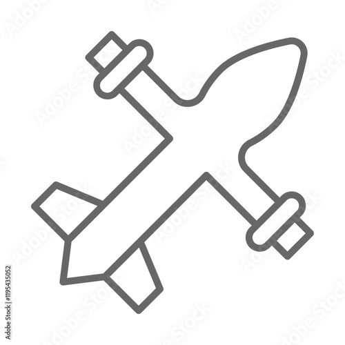 Military Drone Icon Design