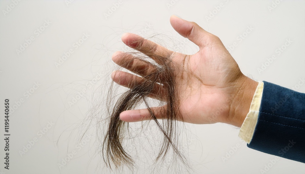 Obraz premium A symbolic image of hair loss as it occurs