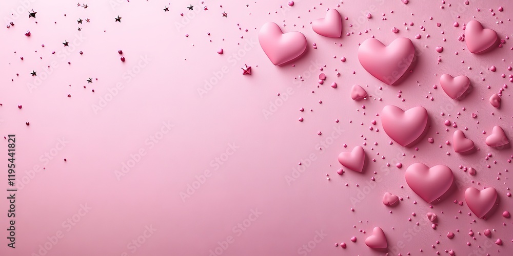 A soft pink backdrop with hearts and stars, ideal for baby showers, romantic events, or women's day celebrations. A soft pink backdrop with hearts and stars, ideal for baby showers, romantic events, or women's day celebrations.