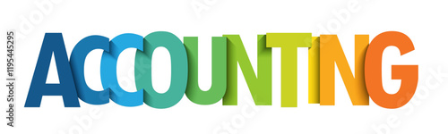 ACCOUNTING colorful vector typography banner