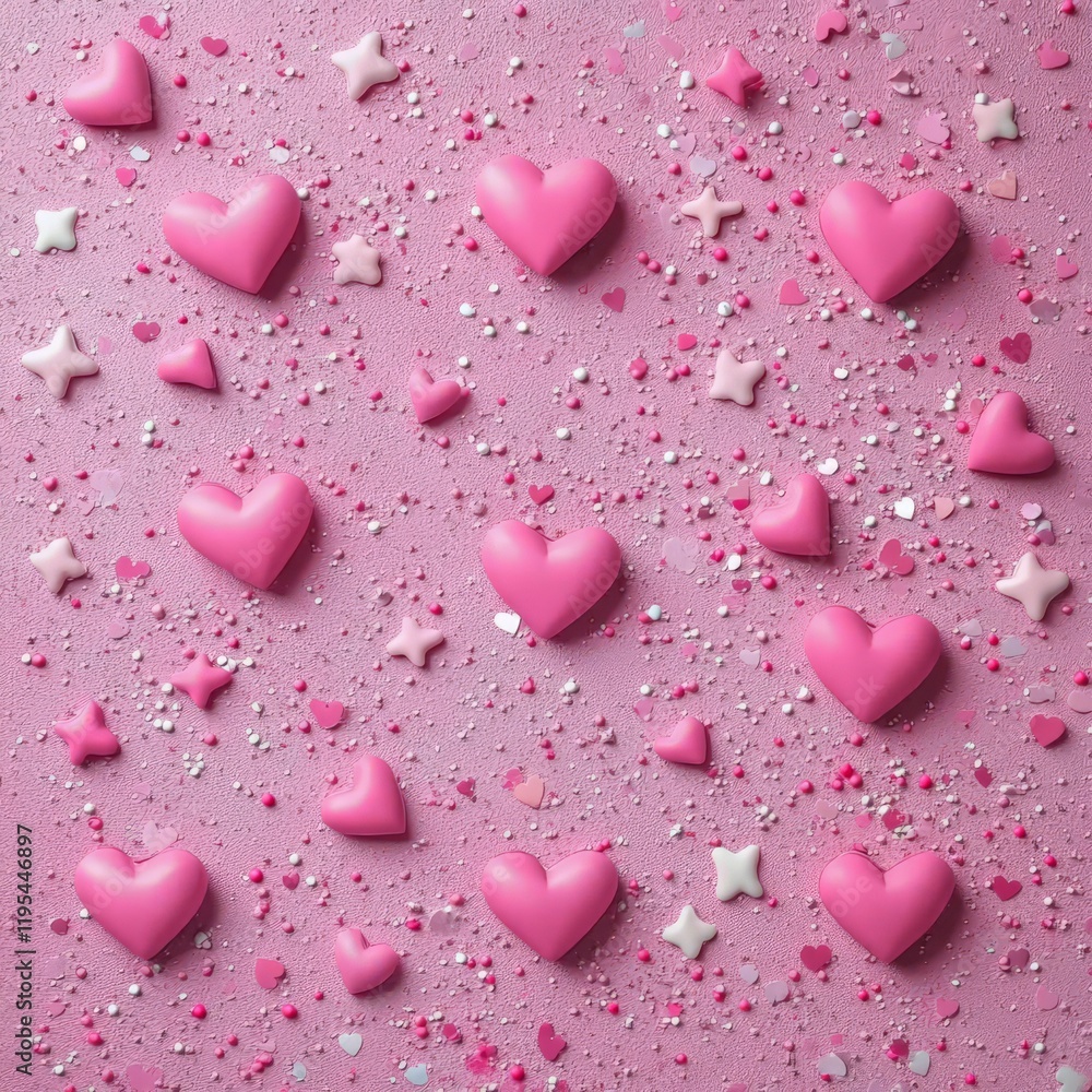 A soft pink backdrop with hearts and stars, ideal for baby showers, romantic events, or women's day celebrations. A soft pink backdrop with hearts and stars, ideal for baby showers, romantic events, or women's day celebrations.