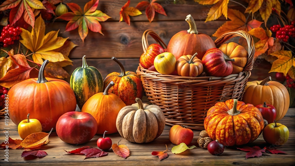 autumn harvest with a cornucopia autumn harvest with a cornucopia