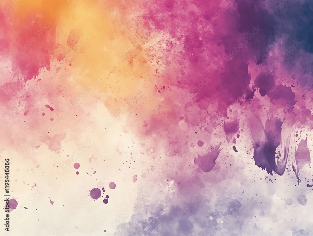 Obraz premium Vibrant watercolor texture soft light pastel hues. AI Generated