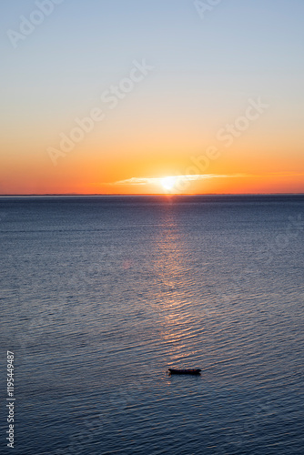 Sonnenaufgang am Golf von Thasos bei Kavala  in Griechenland