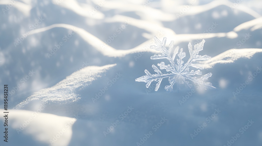 Snowflakes on a snow background Snowflakes on a snow background