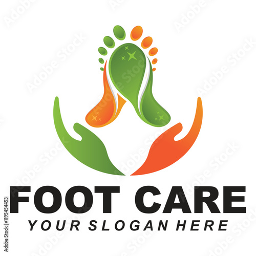 hand Foot Care logo design foot ankle care logo carrot Foot Care logo designs concept vector, Iconic Foot Logo designs template