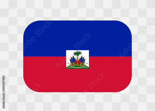 Free Download Haiti flag - rounded rectangle colorful flag representing a country cultural identity and heritage. The essence of national pride and unity. Vector flag on transparent background. - GFXLoad