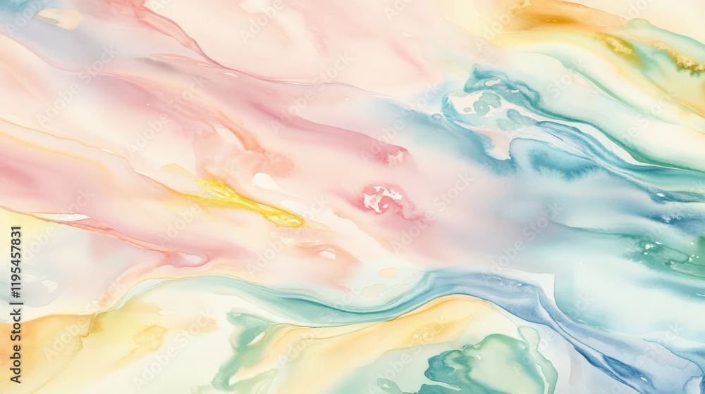 Soft flowing watercolor abstract pattern in pastel tones creates a harmonious backdrop for artistic expression and design Soft flowing watercolor abstract pattern in pastel tones creates a harmonious backdrop for artistic expression and design