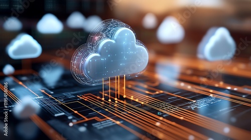 Digital Cloud Computing and Global Network Infrastructure Connection