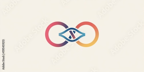 Free Download A creative logo that blends interconnected circles with an eye motif, symbolizing vision, continuity, and innovation in a minimalist style - GFXLoad