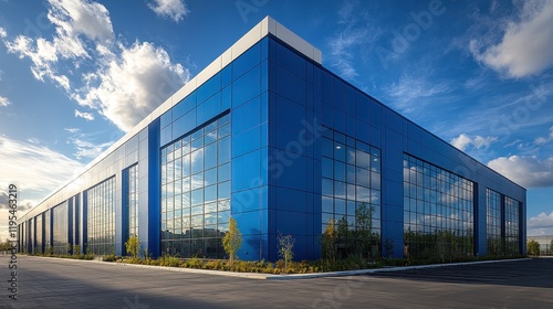 Wallpaper Mural Photorealistic photograph showcasing a spacious modern warehouse Torontodigital.ca