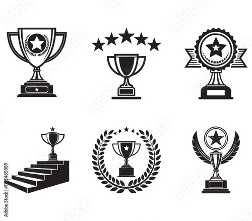 award icon set, Set of Awards Vector Icons. Simple Set of Awards Related Vector Line Icons. Editable Stroke.
