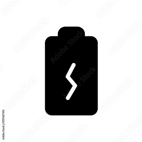 Battery icon with a charging symbol, representing a device in the process of recharging.