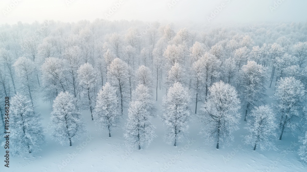 Snowy trees in january aerial view of nature landscape high-resolution textures and details winter serenity Snowy trees in january aerial view of nature landscape high-resolution textures and details winter serenity