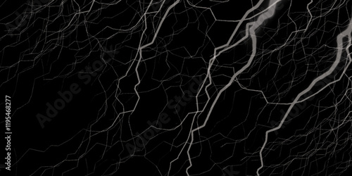 Black marble texture background, abstract marble texture. Dark textured leather wall with vintage grunge pattern .Tele photo of a distant branched lightning bolt at night .
