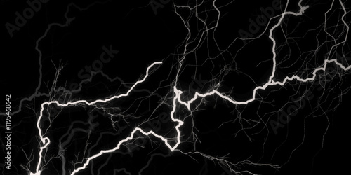 Black marble texture background, abstract marble texture. Dark textured leather wall with vintage grunge pattern .Tele photo of a distant branched lightning bolt at night .
