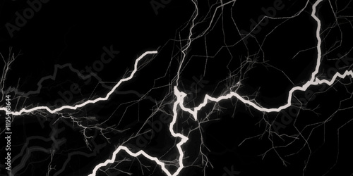 Black marble texture background, abstract marble texture. Dark textured leather wall with vintage grunge pattern .Tele photo of a distant branched lightning bolt at night .
