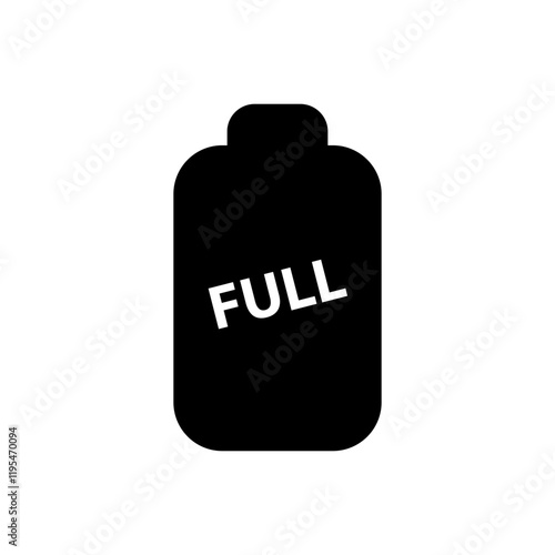 full icon Battery icon showing full charge, representing maximum power or energy capacity.