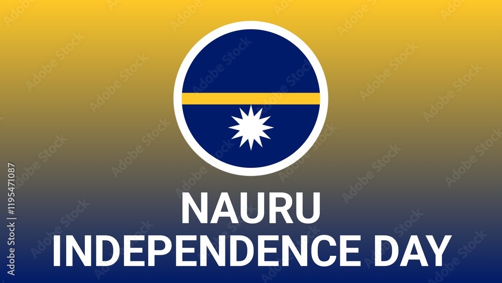 Nauru Independence Day web banner design illustration 