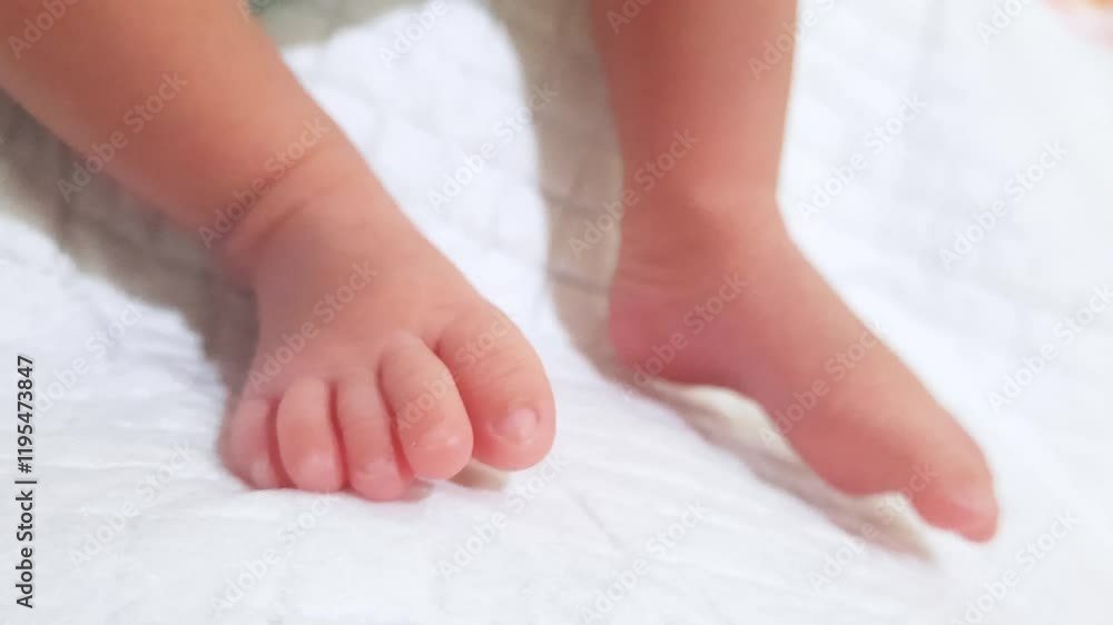Adorable baby feet, maternity and babyhood concept Adorable baby feet, maternity and babyhood concept