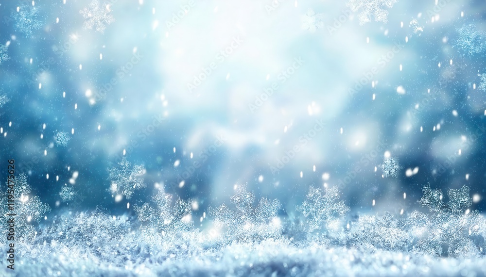 serene winter snowfall background with delicate snowflakes and frosty border, perfect for holiday designs or seasonal promotions serene winter snowfall background with delicate snowflakes and frosty border, perfect for holiday designs or seasonal promotions